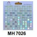 Gạch mosaic thủy tinh nhập khẩu, màu trắng, KT viên  25mm x 25mm, KT vỉ 300x300mm, MH 7026 (1 thùng 22 vĩ = 2m2)
